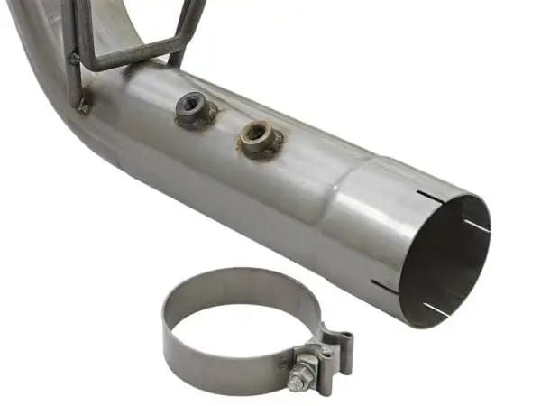 aFe Large Bore-HD 4in 409-SS DPF-Back Exhaust w/Dual Polished Tips 2017 GM Duramax V8-6.6L (td) L5P thumbnail 5