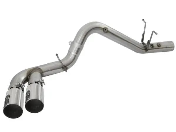 aFe Victory Series 4in 409-SS DPF-Back Exhaust w/ Dual Polished Tips 2017 GM Duramax V8-6.6L(td) L5P thumbnail 2