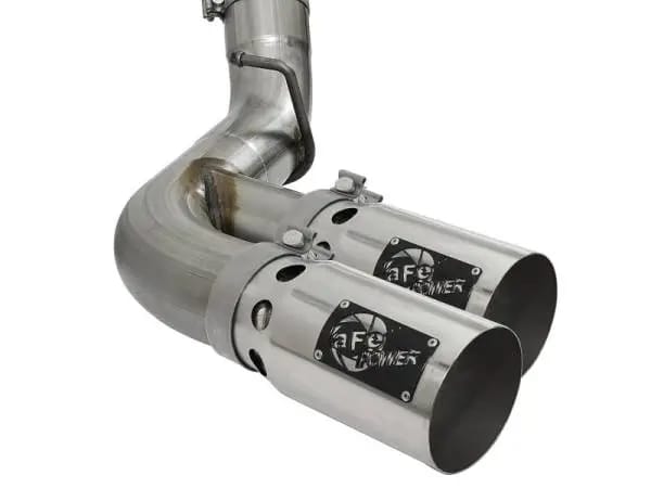 aFe Victory Series 4in 409-SS DPF-Back Exhaust w/ Dual Polished Tips 2017 GM Duramax V8-6.6L(td) L5P thumbnail 4