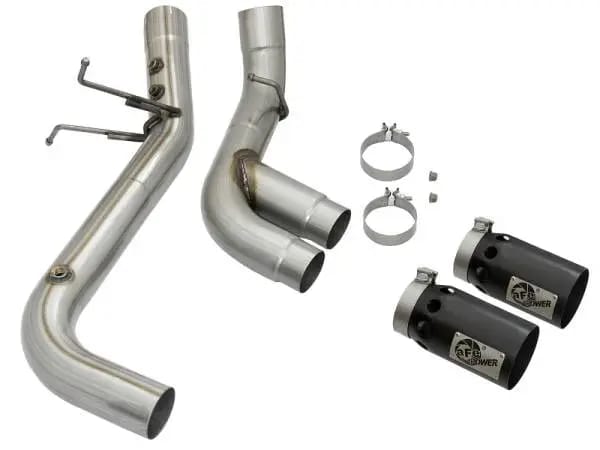 aFe Victory Series 4in 409-SS DPF-Back Exhaust w/ Dual Black Tips 2017 GM Duramax V8-6.6L(td) L5P thumbnail 7
