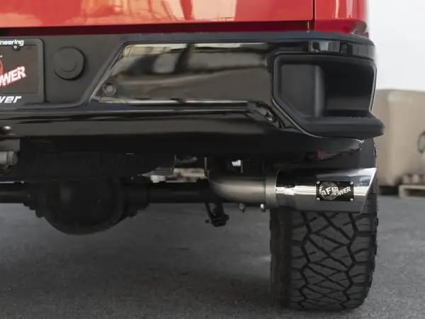 aFe Apollo GT Series 2019 GM Silverado/Sierra 1500 4.3L/5.3L 409 SS CB Exhaust System w/Polished Tip thumbnail 5