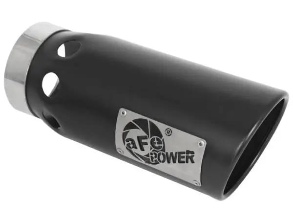 aFe Large Bore-HD 5 IN 409 SS DPF-Back Exhaust System w/Black Tip 20-21 GM Truck V8-6.6L thumbnail 5