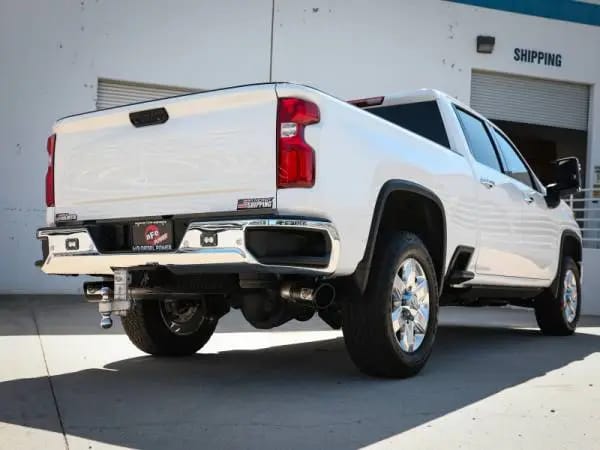 aFe Large Bore-HD 4in 409SS DPF-Back Exhaust System w/Black Tip 20 GM Diesel Trucks V8-6.6L (td) L5P thumbnail 2