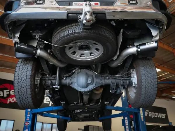 aFe Large Bore-HD 4in 409SS DPF-Back Exhaust System w/Black Tip 20 GM Diesel Trucks V8-6.6L (td) L5P thumbnail 4