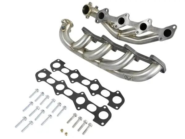 aFe Twisted Steel 1.75-2in 304 SS Headers 03-07 Ford Diesel Trucks V8-6.0L (td) thumbnail 2