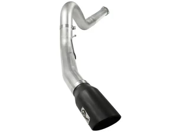aFe Atlas 5in DPF-Back Aluminized Steel Exh Sys Ford Diesel Trucks 11-14 v8-6.7L td wrinkled blk tip thumbnail 2