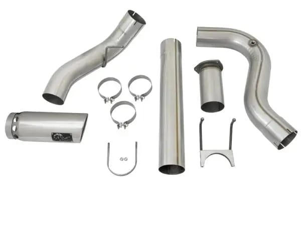 aFe ATLAS 5in DPF-Back Alum Steel Exhaust System w/Polished Tip 2017 Ford Diesel Trucks V8-6.7L (td) thumbnail 9