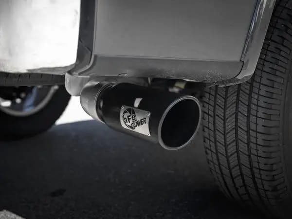 aFe Atlas 4in Aluminized Steel DPF-Back Exh 18-19 Ford F-150 V6-3.0L (td) w/ Black Tip thumbnail 2