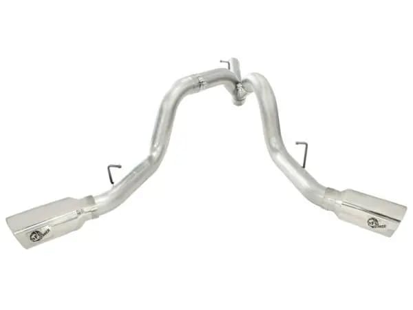 aFe MACHForce XP Exhaust Aluminized Dual Split DPF Back 11-15 GM Diesel Truck V8-6.6L (td) (pol tip) thumbnail 3