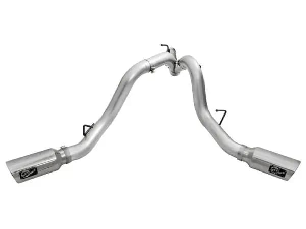 aFe Atlas Exhaust 4in Dual DPF-Back Al Steel w/ Pol Tips 16-17 GM Diesel Truck V8-6.6L (td) LML thumbnail 4