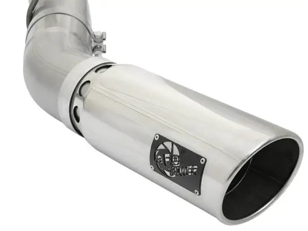 aFe ATLAS 5in DPF-Back Aluminized Steel Exhaust System w/Polished Tips 2017 GM Duramax 6.6L (td) L5P thumbnail 5