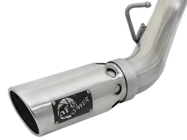aFe ATLAS 4in DPF-Back Alum Steel Exhaust System w/Dual Exit Polished Tip 2017 GM Duramax 6.6L (td) thumbnail 4