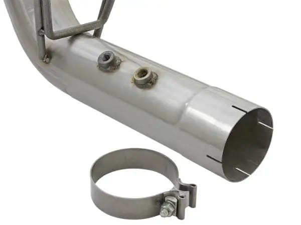 aFe ATLAS 4in DPF-Back Alum Steel Exhaust System w/Dual Exit Black Tip 2017 GM Duramax 6.6L (td) thumbnail 5