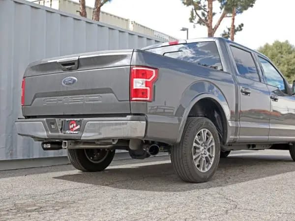 aFe Gemini XV 3in 304 SS Cat-Back Exhaust 15-20 Ford F-150 V6 2.7L/3.5 w/ Black Tips thumbnail 6
