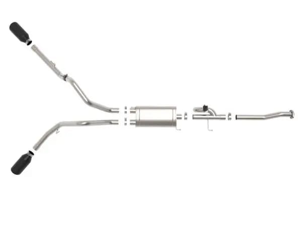 aFe Gemini XV 3in 304 SS Cat-Back Exhaust 15-20 Ford F-150 V6 2.7L/3.5 w/ Black Tips thumbnail 9