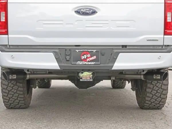 aFe Vulcan 3in 304 SS Cat-Back Exhaust 2021 Ford F-150 V6 2.7L/3.5L (tt)/V8 5.0L w/ Black Tips thumbnail 2
