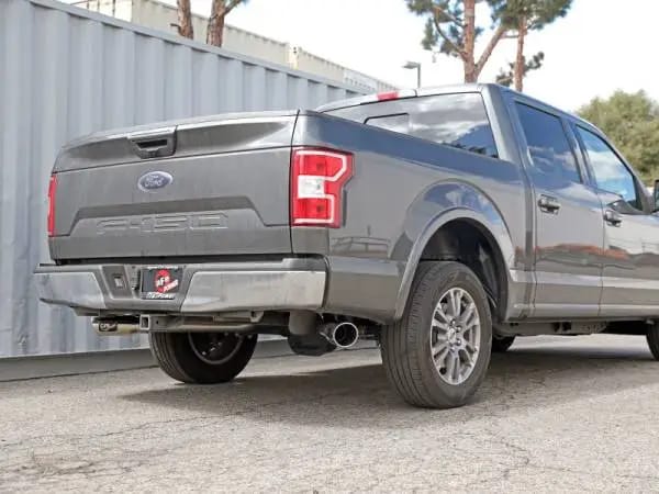 aFe Gemini XV 3in 304 SS Cat-Back Exhaust 15-20 Ford F-150 V6 2.7L/3.5 w/ Polished Tips thumbnail 6