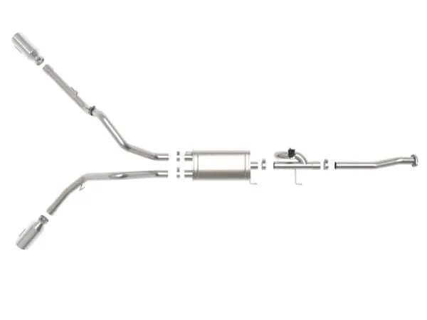 aFe Gemini XV 3in 304 SS Cat-Back Exhaust 15-20 Ford F-150 V6 2.7L/3.5 w/ Polished Tips thumbnail 9