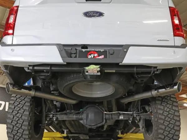 aFe Vulcan 3in 304 SS Cat-Back Exhaust 2021 Ford F-150 V6 2.7L/3.5L (tt)/V8 5.0L w/ Polished Tips thumbnail 4