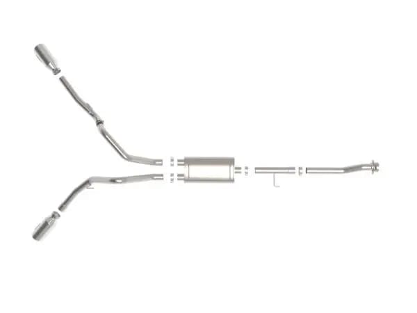 aFe Vulcan 3in 304 SS Cat-Back Exhaust 2021 Ford F-150 V6 2.7L/3.5L (tt)/V8 5.0L w/ Polished Tips thumbnail 7