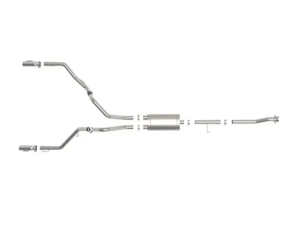 aFe Vulcan 3in 304 SS Cat-Back Exhaust 2021 Ford F-150 V6 2.7L/3.5L (tt)/V8 5.0L w/ Polished Tips thumbnail 7