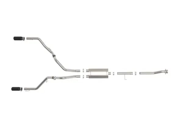 aFe Vulcan 3in 304 SS Cat-Back Exhaust 2021 Ford F-150 V6 2.7L/3.5L (tt)/V8 5.0L w/ Black Tips thumbnail 7