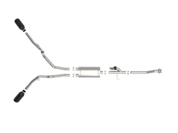 aFe Gemini XV 3in 304 SS Cat-Back Exhaust 2021 Ford F-150 V6 2.7L/3.5L (tt)/V8 5.0L w/ CO Black Tips thumbnail 9