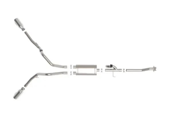 aFe Gemini XV 3in 304 SS Cat-Back Exhaust 2021 Ford F-150 V6 2.7L/3.5L (tt)/V8 5.0L w/ Polished Tips thumbnail 9