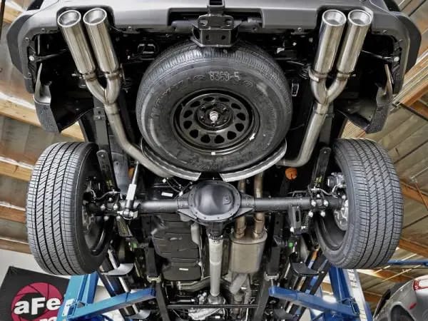 aFe Vulcan Series 4-3in 304SS Exhaust Cat-Back w/ Pol Tips 2019 GM Silverado/Sierra 1500 V8-6.2L thumbnail 2