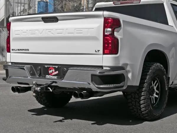 aFe Vulcan Series 3in-2-1/2in 304 SS Cat-Back 2019 GM Silverado / Sierra 1500 V8-5.3L w/ Black Tips thumbnail 2