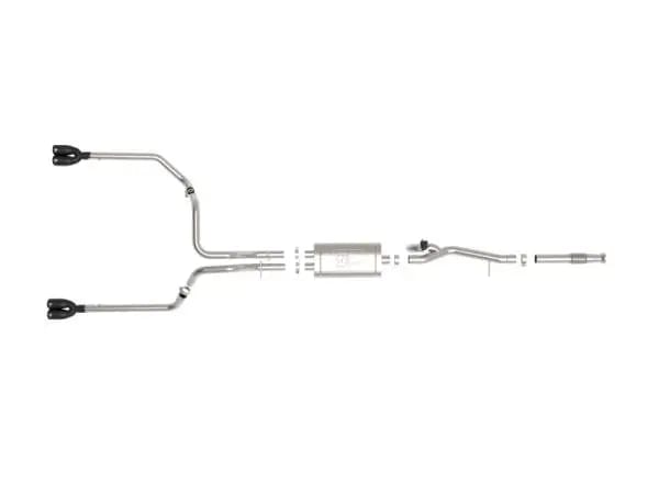 aFe Gemini XV 3in 304 SS Cat-Back Exhaust w/ Cutout 19-21 GM Silverado/Sierra 1500 V8- w/ Black Tips thumbnail 9