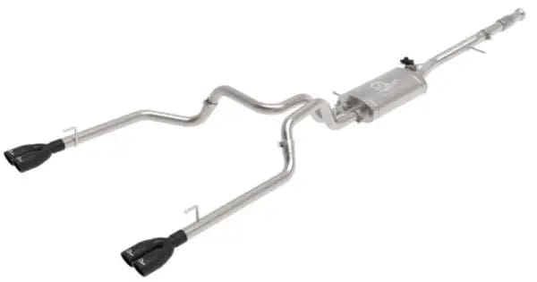 aFe Gemini XV 3in 304 SS Cat-Back Exhaust w/ Cutout 19-21 GM Silverado/Sierra 1500 V8- w/ Black Tips thumbnail 10