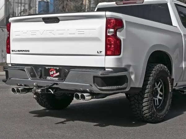 aFe Gemini XV 3in 304 SS Cat-Back Exhaust w/ Cutout 19-21 GM Silverado/Sierra 1500 V8- w/ Black Tips thumbnail 6