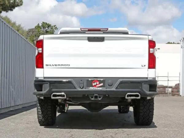 aFe Gemini XV 4in to Dual 3in 304 SS Cat-Back Exhaust w/ Cutout 19-21 GM Silverado/Sierra V8-6.2L thumbnail 4