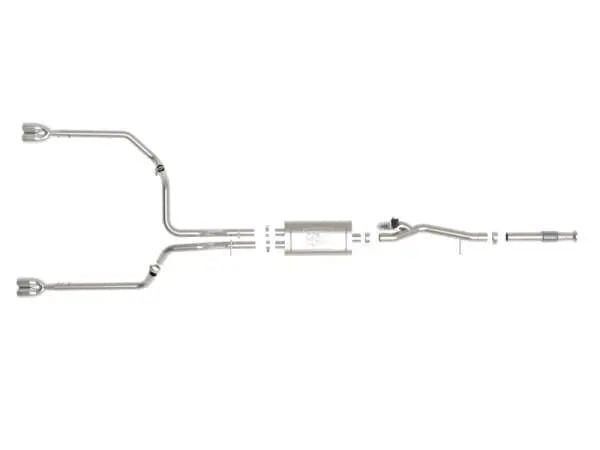 aFe Gemini XV 3in 304 SS Cat-Back Exhaust w/ Cutout 19-21 GM Silverado/Sierra 1500 V8- w/ Black Tips thumbnail 9