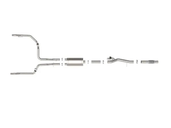 aFe Gemini XV 4in to Dual 3in 304 SS Cat-Back Exhaust w/ Cutout 19-21 GM Silverado/Sierra V8-6.2L thumbnail 7
