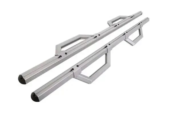 Deezee 99-23 Chevrolet/GMC/Dodge/Ford Full Size Truck Hex Series - Crew Cab Side Steps (Silver) thumbnail 2