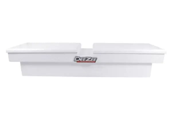 Deezee Universal Tool Box - Red Crossover - Double BT Alum (White)