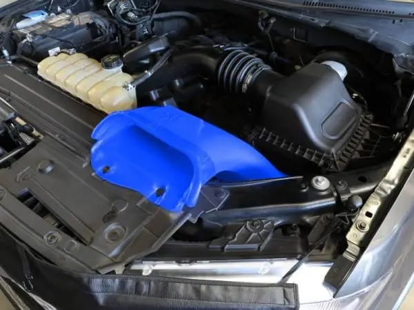 aFe Rapid Induction Dynamic Air Scoop 2021+ Ford F-150V6/V8 - Blue thumbnail 3