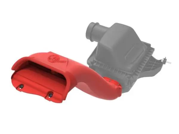 aFe Rapid Induction Dynamic Air Scoop 2021+ Ford F-150V6/V8 - Red thumbnail 2