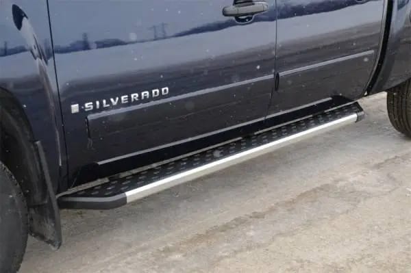 Deezee 99-23 Chevrolet/GMC/Dodge/Ford Full Size Running Board CrewCab Truck Board (Chrome Trim) thumbnail 2