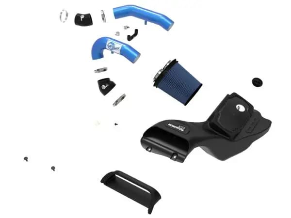 aFe 21-22 Ford F-150 Raptor V6-3.5L(tt) Momentum XP Cold Air Intake System - Blue w/ Pro 5R Filter thumbnail 4