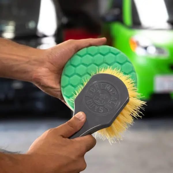 Chemical Guys Stiffy Brush For Carpets & Durable Surfaces - Yellow thumbnail 4