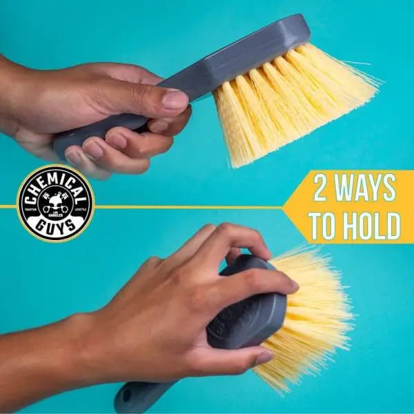 Chemical Guys Stiffy Brush For Carpets & Durable Surfaces - Yellow thumbnail 5
