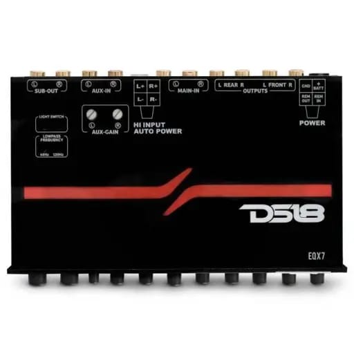 DS18 EQX High Volt 7-Band Equalizer High Level Input Auto Turn On