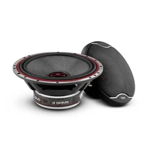 DS18 6.5in 120 Watts RMS 3 ohm 2-Way Coaxial Speakers And Component System w/ Fiberglass Cone