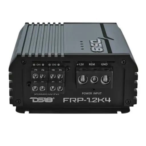 DS18 4-Channel Class-D Amp Stereo Full-Range 4 x 120 W RMS at4 ohm- Titanium