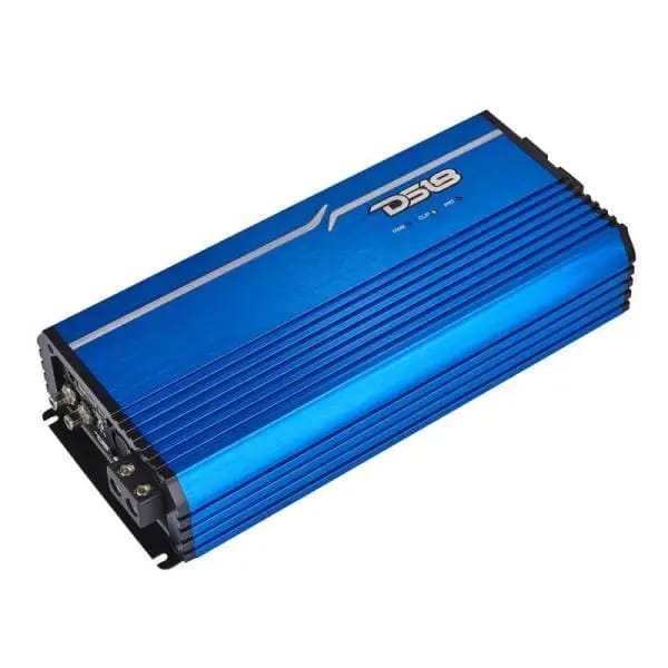 DS18 1-Channel Amp Class D Full-Range Monoblock 5000 Watts RMS/1ohm DPIV1/0 Terminals Included Blue thumbnail 5