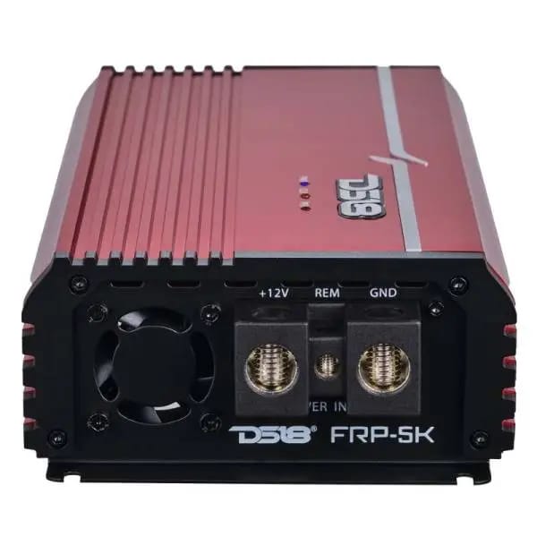 DS18 1-Channel Amp Class D Full-Range Monoblock 5000 Watts RMS/1ohm DPIV1/0 Terminals Included Red thumbnail 5