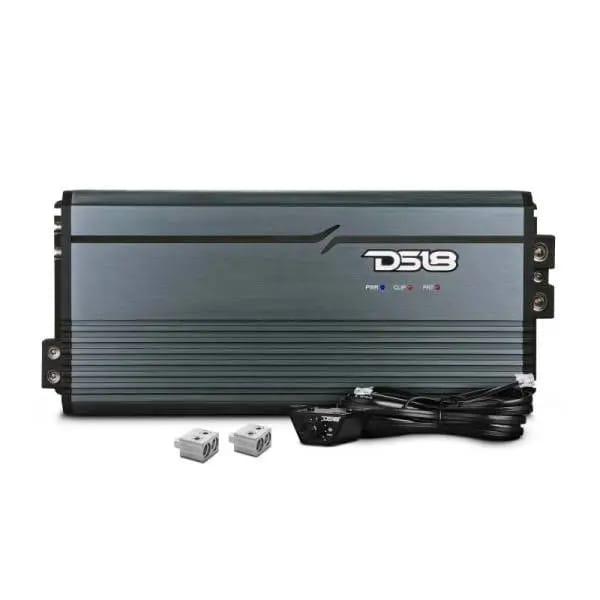 DS18 1-Channel Amp Class D Full-Range Monoblock 5000 Watts RMS/1ohm DPIV1/0 Terminals Incl Titanium thumbnail 5